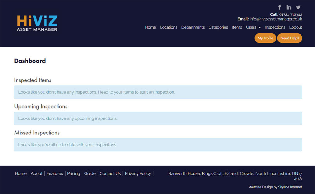 HiViz Asset Manager Dashboard